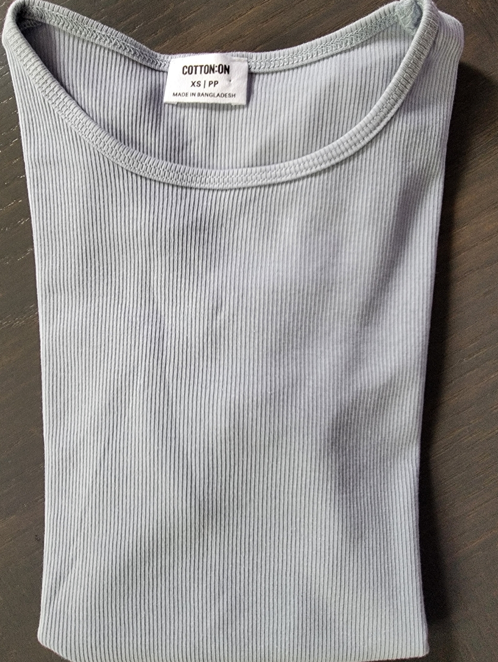 Cotton On Ribbed Tank Top in Light Gray-Blue